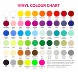 Colour chart for removable Christmas decoration wall stickers