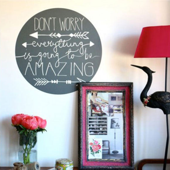 Typographic word based wall art sticker decal