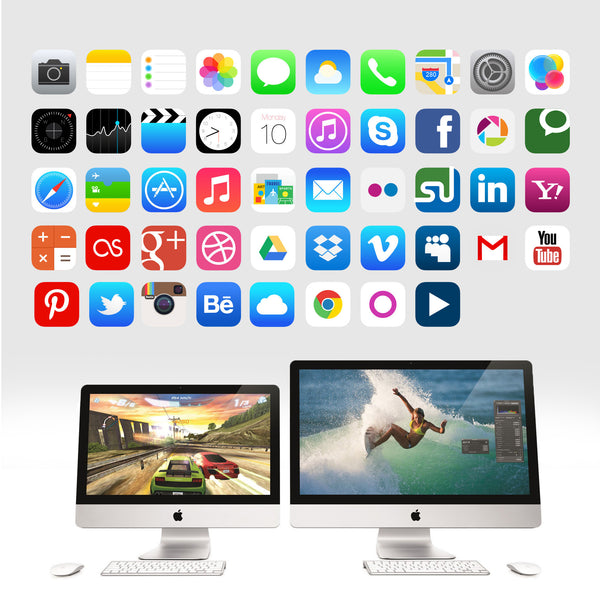 ios 7 app icon wall stickers decals for home offices and work places