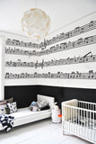 Black song notes wall sticker
