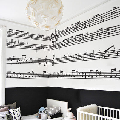 Music notes Wall Stickers pack for teens