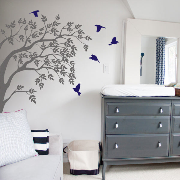 Branch and birds, Wall Decal -  by vinyl impression