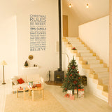 Christmas rules christmas decoration wall sticker