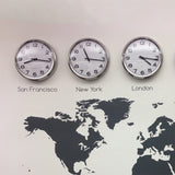 City name clock stickers for showing time zones in offices