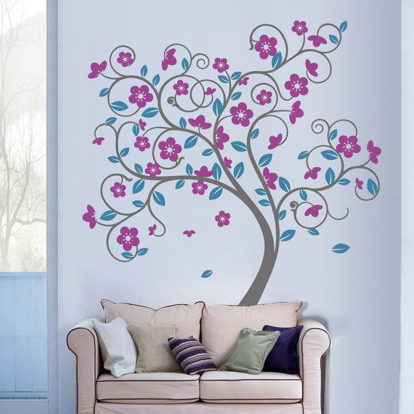 Swirly Tree wall decal wall sticker for bedroom