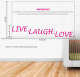 sizing example of the design your own wall sticker product