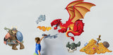 Wall decal and sticker pack of viking and dragons for children's bedrooms