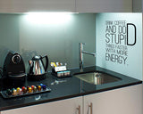 Coffee typography decal for homes and offices.