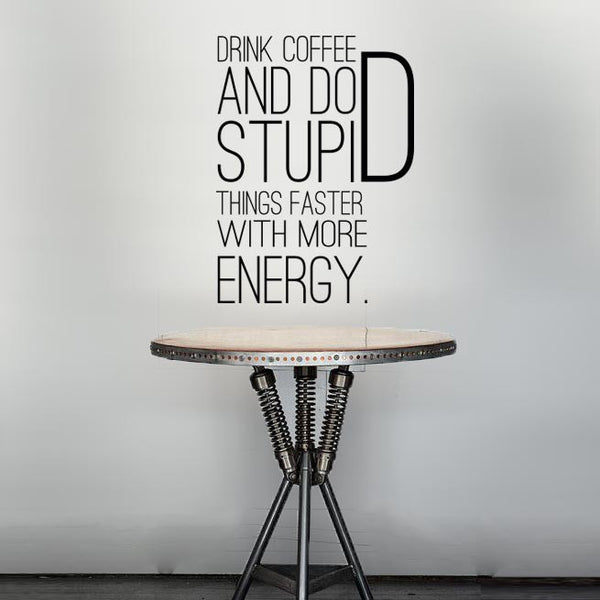 Drink coffee vinyl wall sticker for interior design