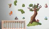 Children's story book illustration wall decal graphics for bedrooms