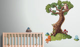 Enchanted tree with woodland animals for kids bedrooms.