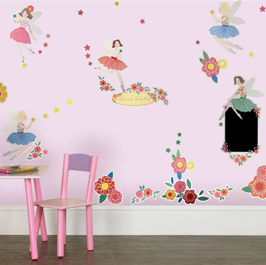 fairy wall sticker decals for girls and girly bedrooms. 