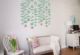 Hanging flower vine wall sticker for home interior design