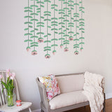 Hanging flowers vinyl wall sticker decal graphic. Wall art for homes and offices