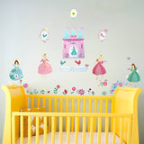 Princess wall sticker pack for girls bedrooms.