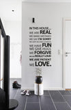 In this house wall sticker by Vinyl Impression