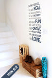 Family Decor - In this House - Wall Sticker - By Vinyl Impression