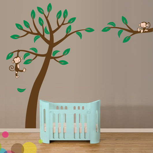 Jungle Tree with Monkey wall sticker - By Vinyl Impression