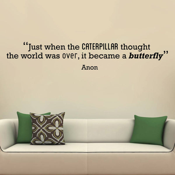 Caterpillar' Motivational Quote Wall Sticker