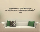 Caterpillar' Motivational Quote Wall Sticker