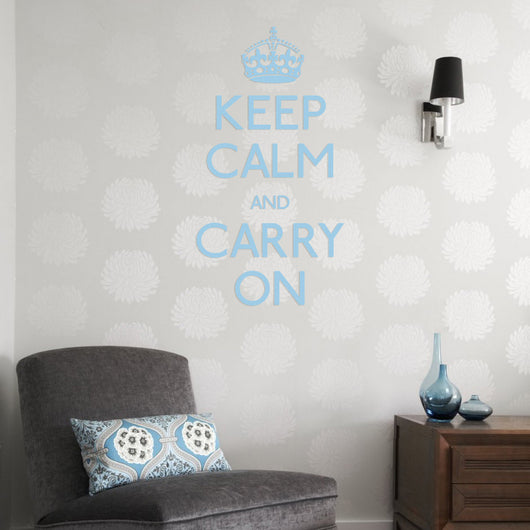 Keep calm and carry on wall art stickers. 