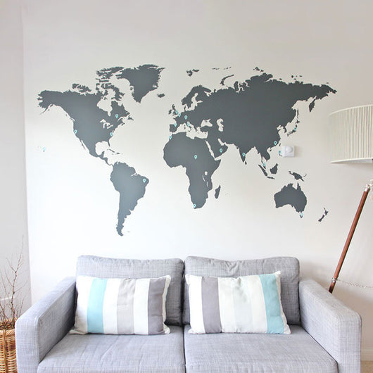 World Map wall sticker for your home or office