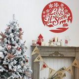 Let it snow typographic christmas decoration wall vinyl sticker