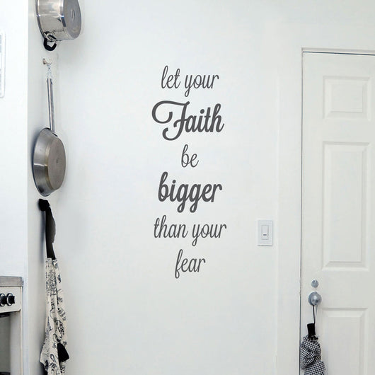 Wall sticker quote about Faith temporary wall art for home