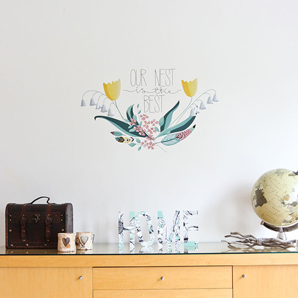 Celebrate your home with this vinyl wall decal sticker.