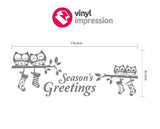 Sizing chart of seasons greetings christmas window stickers