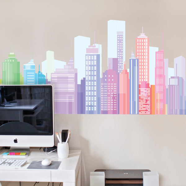 Sky Scraper Pastel Wall Sticker