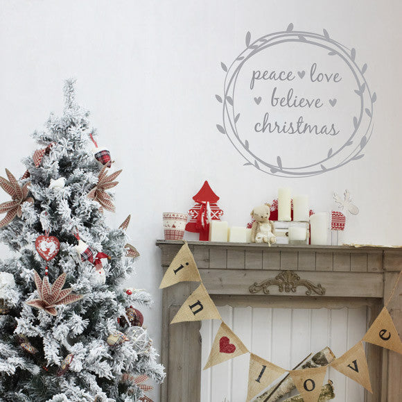 Peace at Christmas decoration wall sticker from Vinyl Impression