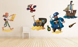 Repositionable uk wall stickers pirates wall sticker