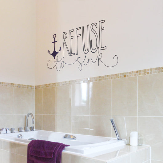 typographic word wall decal. Hand drawn style wall sticker wall art decal