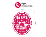 Sizing mock up for reindeers in jumpers wall sticker christmas decal