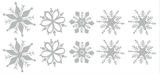 Pack of 10 snowflake in frosting for Christmas
