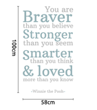 Sizing chart vinyl wall sticker decal for family homes