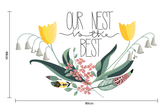 Sizing chart for our nest is best vinyl wall sticker decal graphic