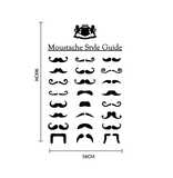 Moustache style guide wall sticker vinyl wall sticker decal measurments