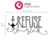 Refuse to sink wall decal for bathrooms. Wall art stickers UK f