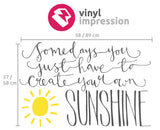 Sunshine wall decal