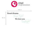 Sweet Dreams removable wall sticker for temporary wall art