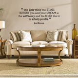 Dream!' motivational quote wall sticker decal