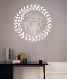 White wall sticker hand drawn design typography decal
