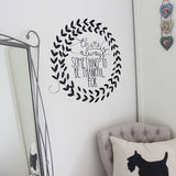 Positive welcoming message to a home. Motivational Wall stickers for the home