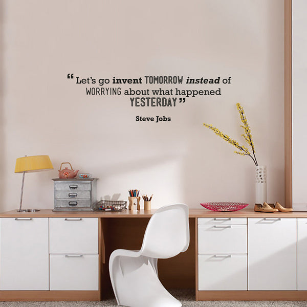 Steve Jobs Quote removable Quote wall sticker for rented office