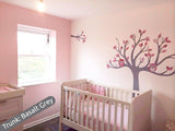 Wall Decal Tree with pattern leaves - Pinks
