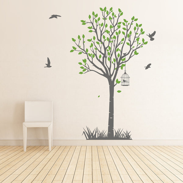 Tree with grass Wall Sticker
