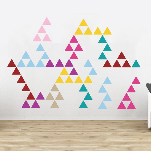 Triangle wall sticker decals in multiple colours