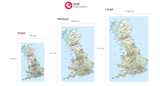 Sales area wall vinyl UK Map Huge